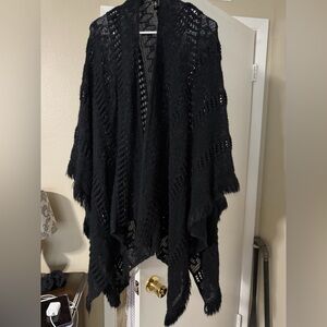 Chic Black Women's Poncho